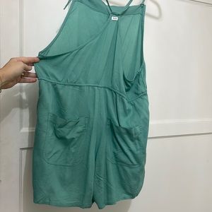 Teal blue RVCA summer romper/beach cover up size L